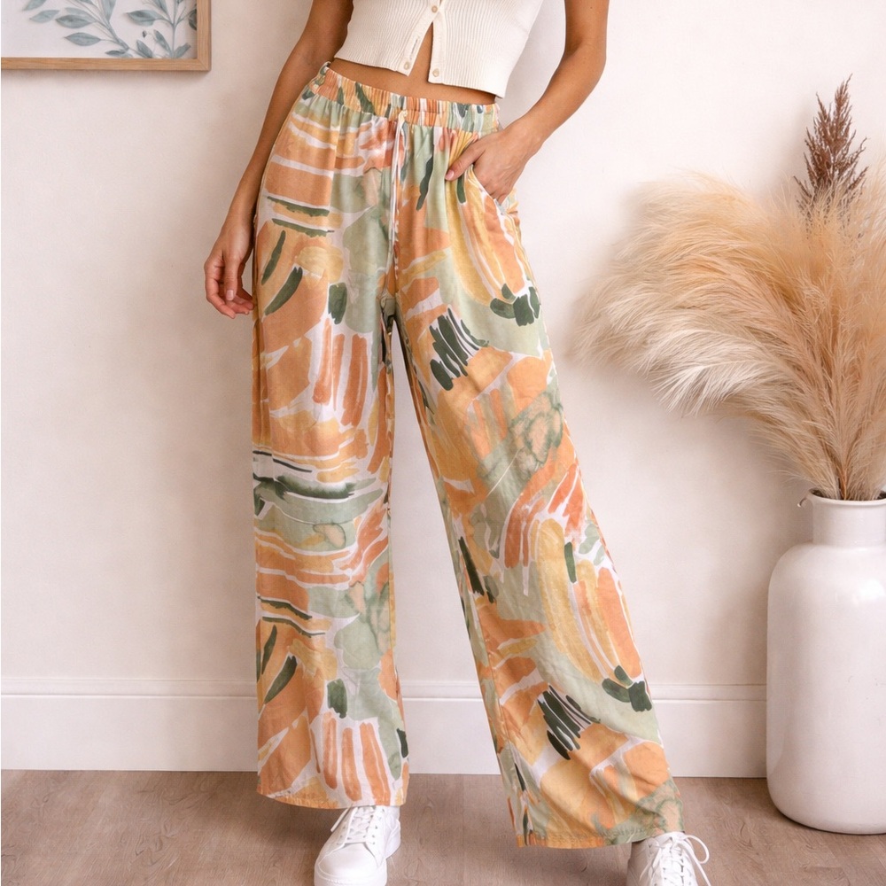 SHEIN Multicolor Abstract Pants